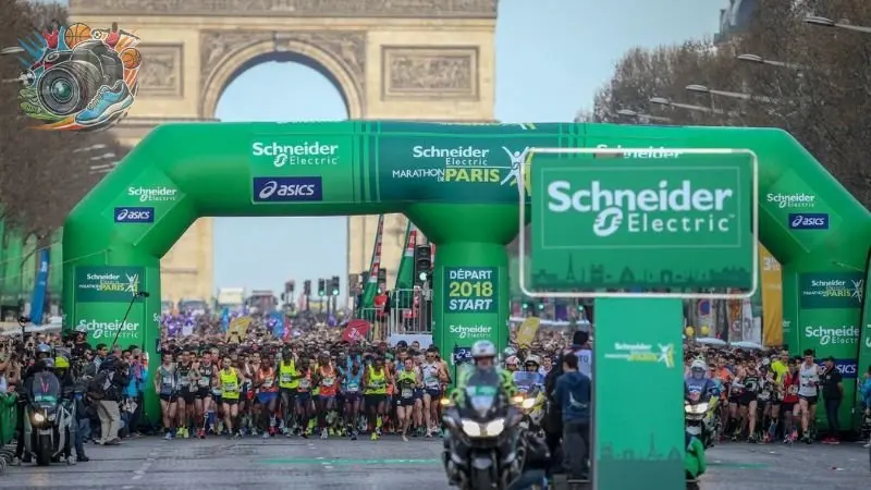 Những hình ảnh đáng kinh ngạc từ đường đua Paris Marathon