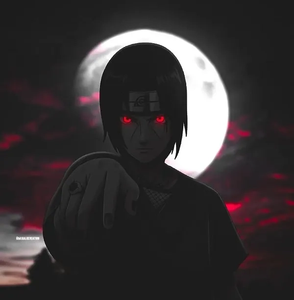 Hình xăm uchiha itachi đầy mạnh mẽ