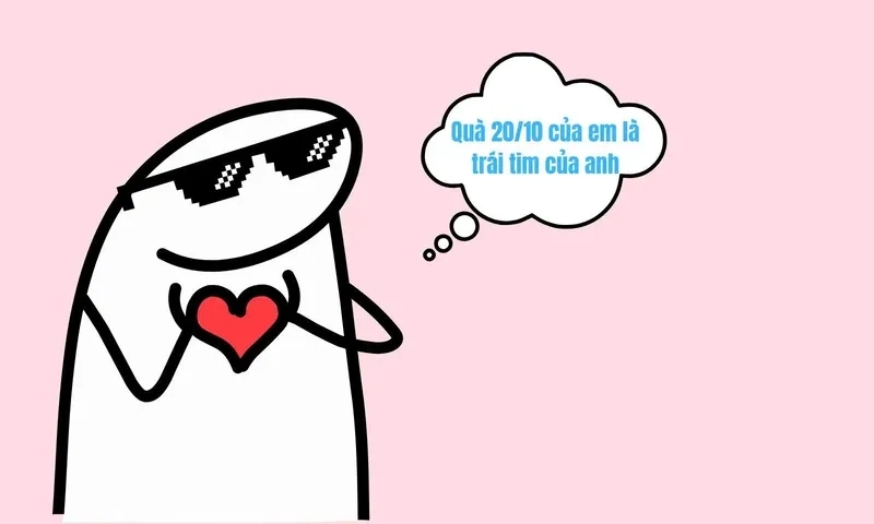 Meme tặng em bông hoa thể hiện lời chúc ngọt ngào với một món quà đơn giản nhưng đầy ý nghĩa.