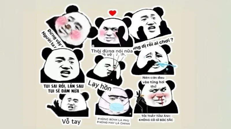 Chọn hài hước meme gấu trúc troll face để tạo ấn tượng