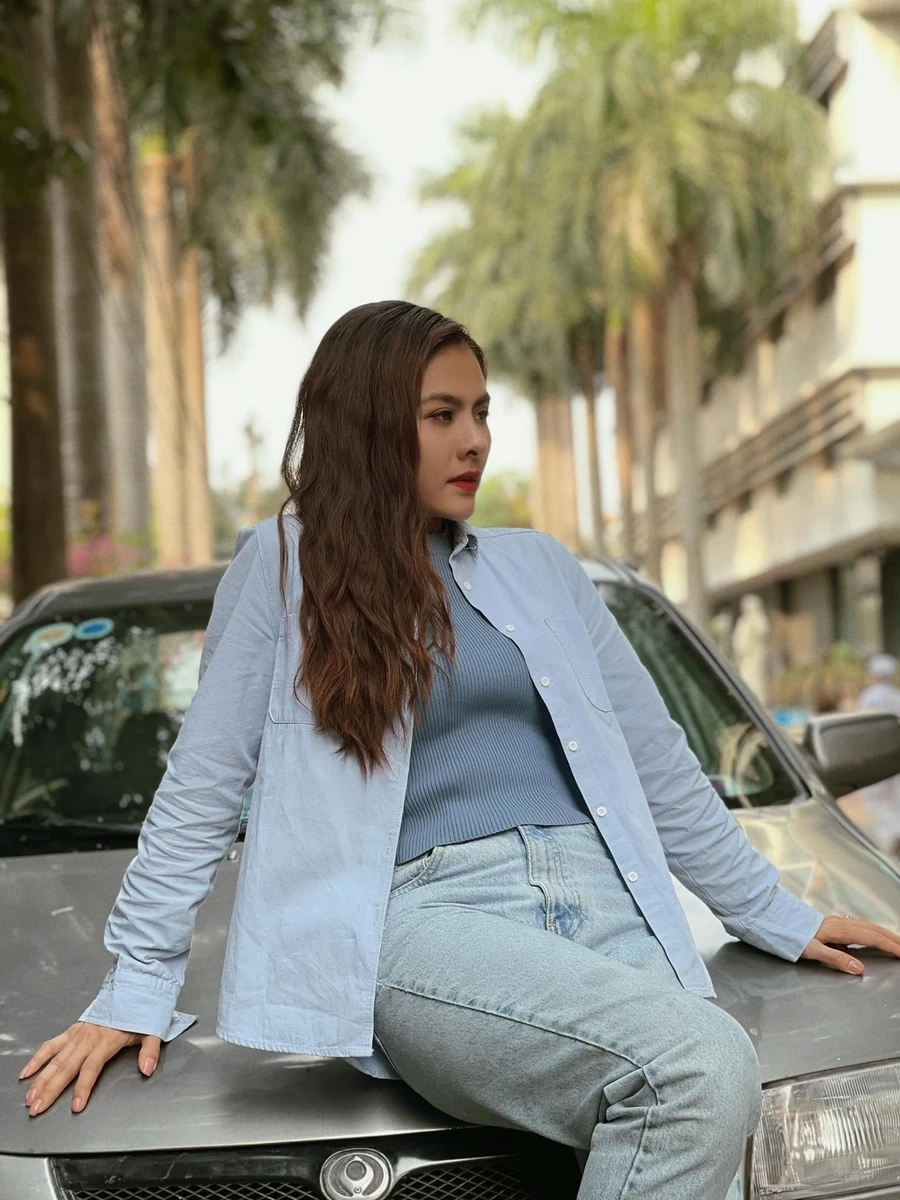 Con Vân Trang là niềm hạnh phúc lớn trong gia đình cô.