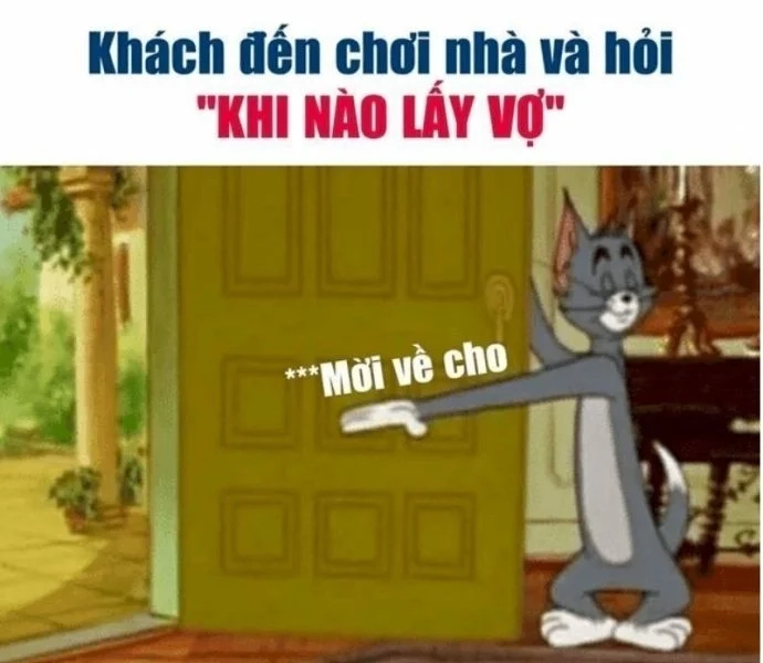 Cặp đôi hài hước trong meme tom and jerry face meme