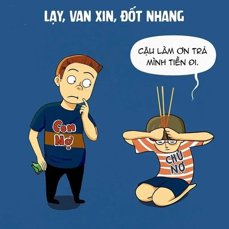 Ảnh meme quỳ lạy mang lại sự dễ thương với hình ảnh quỳ lạy trong các tình huống vui nhộn.