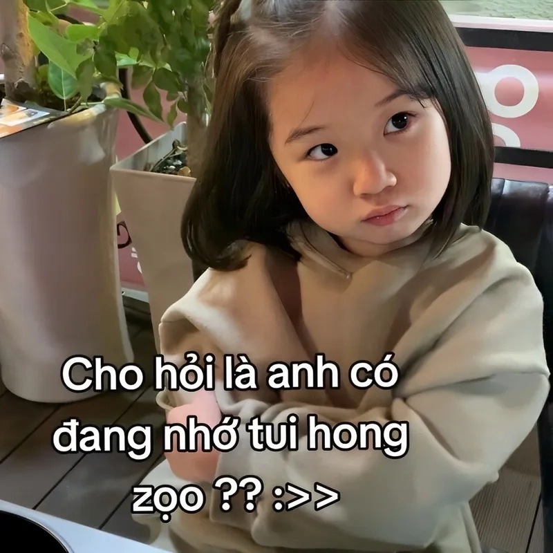 Ảnh meme nhớ người yêu là khoảnh khắc đầy cảm xúc và dễ thương.