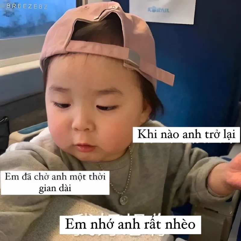 Crush meme nhớ người yêu khiến ai cũng cảm nhận được sự chân thành.