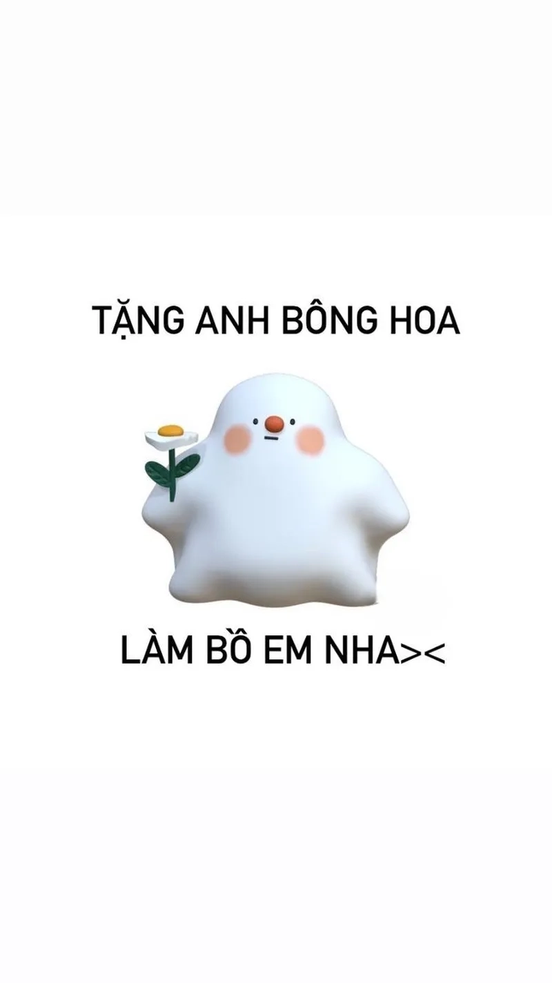 Meme mèo tặng hoa là hình ảnh mèo đáng yêu thể hiện sự ngọt ngào trong tình yêu.