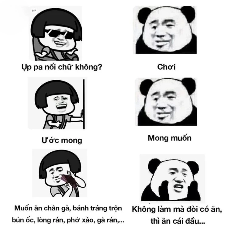 Những hình ảnh hài hước của meme trung quốc gấu trúc