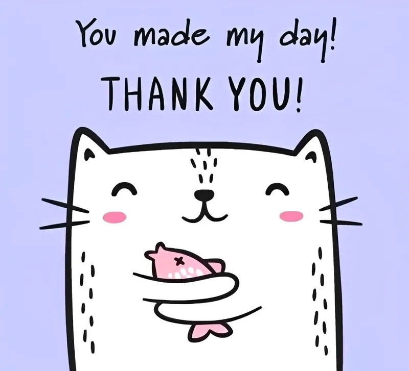 Thank you and good luck meme bày tỏ lời cảm ơn và chúc may mắn cho người khác.