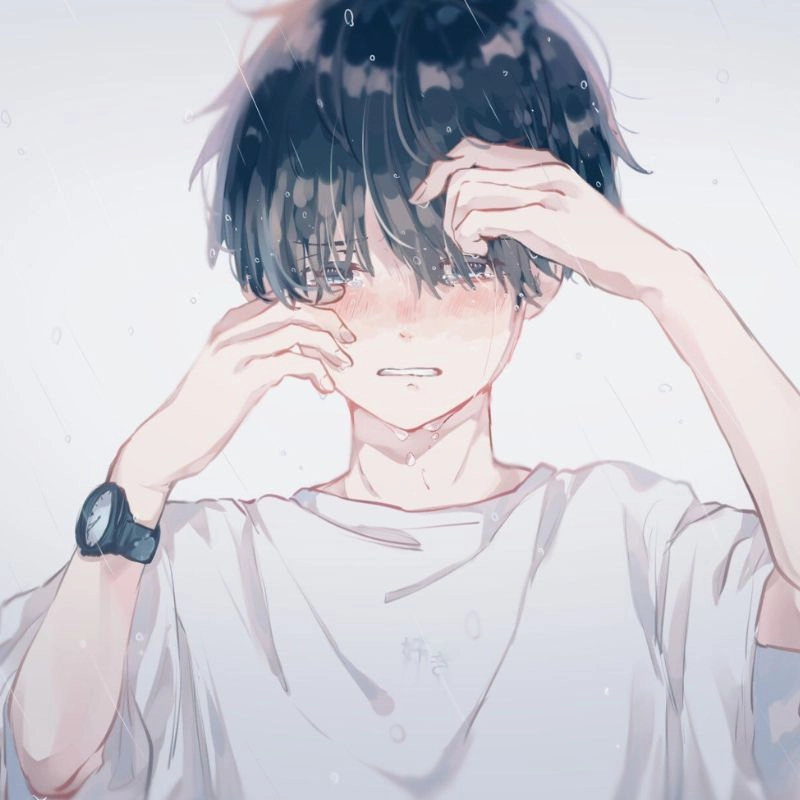 Hình nền anime nam buồn mang đến cảm giác trầm lặng sâu sắc