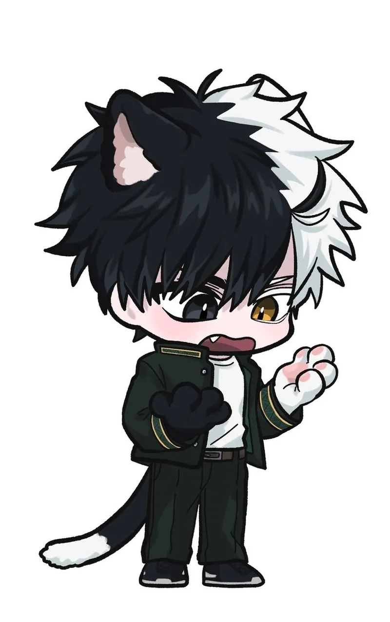 Hình nam chibi cute với biểu cảm siêu đáng yêu