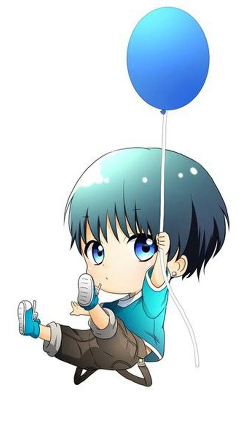 Ảnh anime nam chibi cute với thiết kế đáng yêu, không thể cưỡng lại
