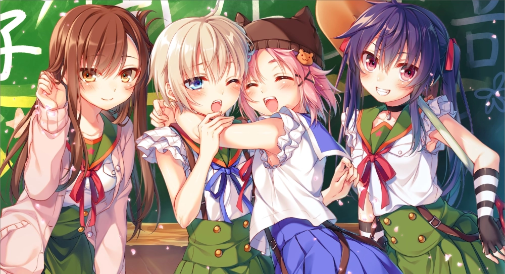 Hình ảnh 4 chị em cute đáng yêu và tinh nghịch