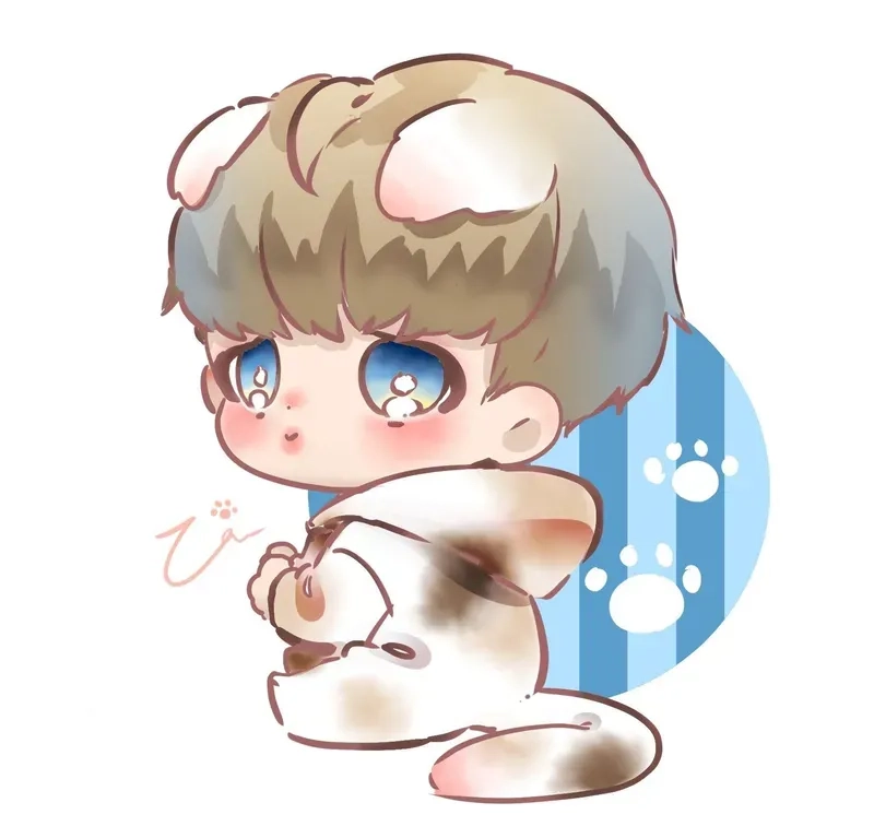 Hình ảnh chibi nam ngầu với phong cách cực chất và mạnh mẽ