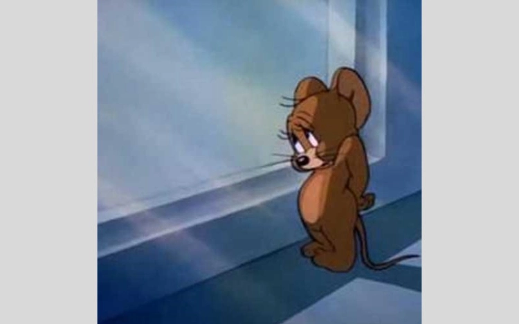 Jerry meme face với nét mặt đầy tinh quái