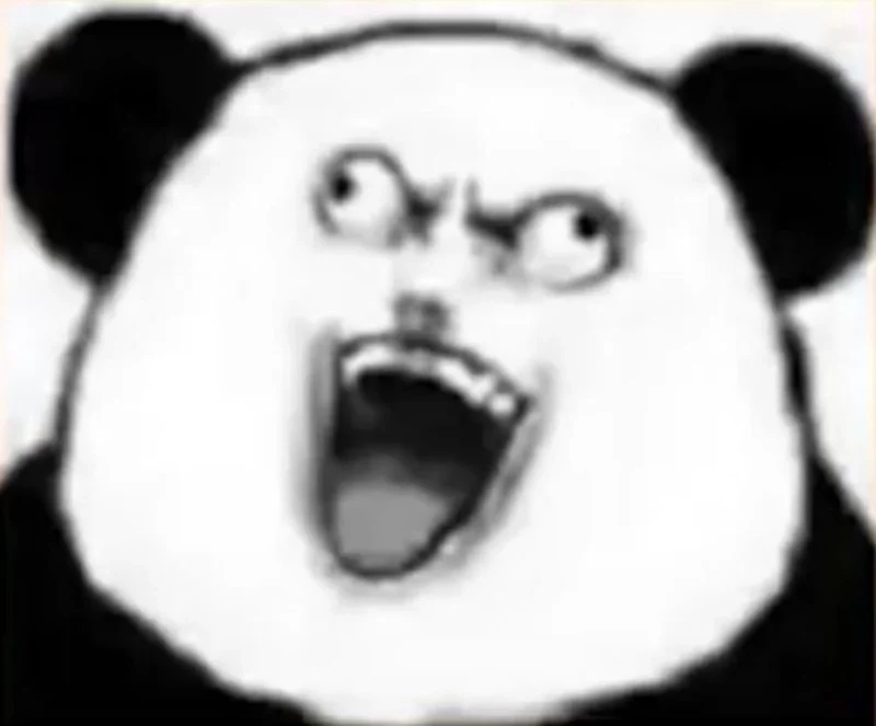 Meme gấu trúc hài với biểu cảm cực kỳ đáng yêu