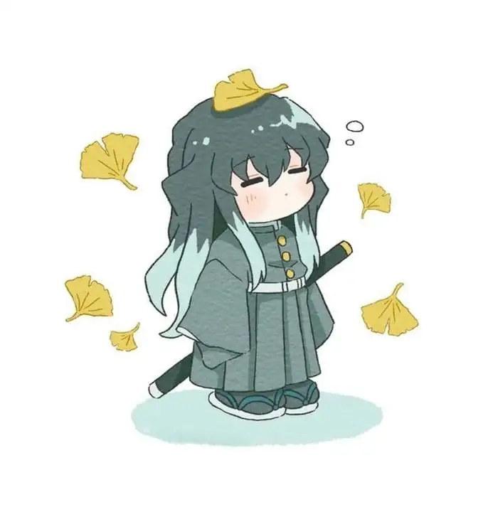 Hình Muichirou chibi tái hiện nhân vật với phong cách đáng yêu