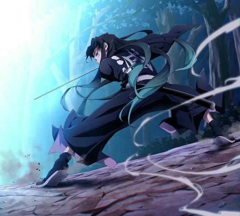 Tokito Muichirou với vẻ ngoài lạnh lùng nhưng cuốn hút