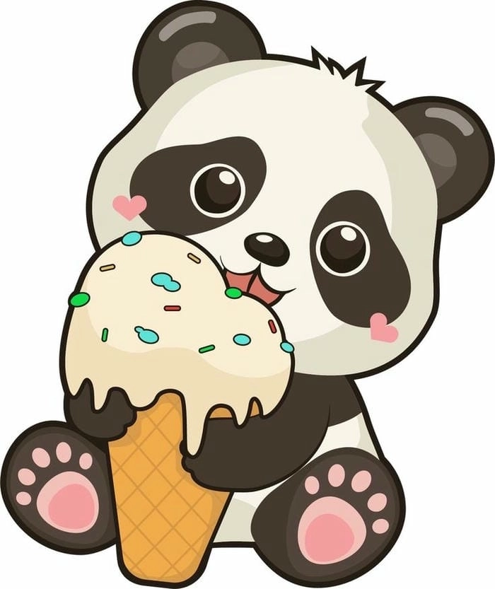 Ảnh gấu trúc cute chibi hợp gu yêu động vật