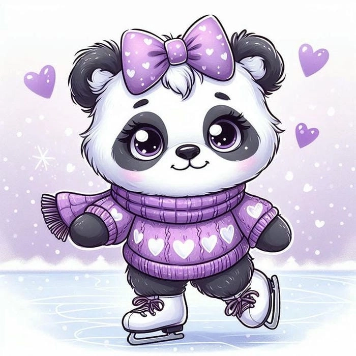 Hình panda chibi dễ thương phù hợp làm avatar