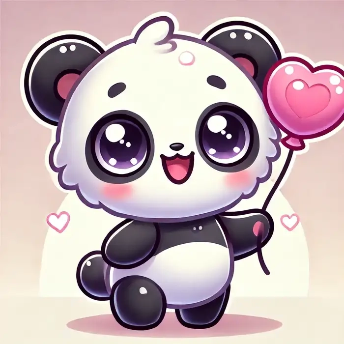 Hình gấu trúc chibi cute tròn xoe siêu yêu