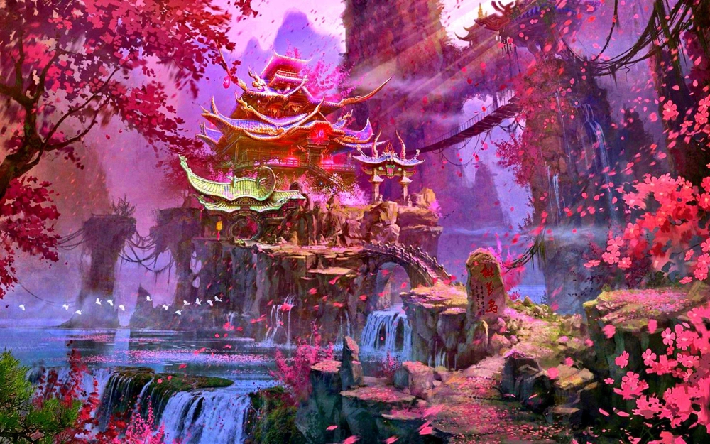 Hình nền phong cảnh anime đẹp phong cách