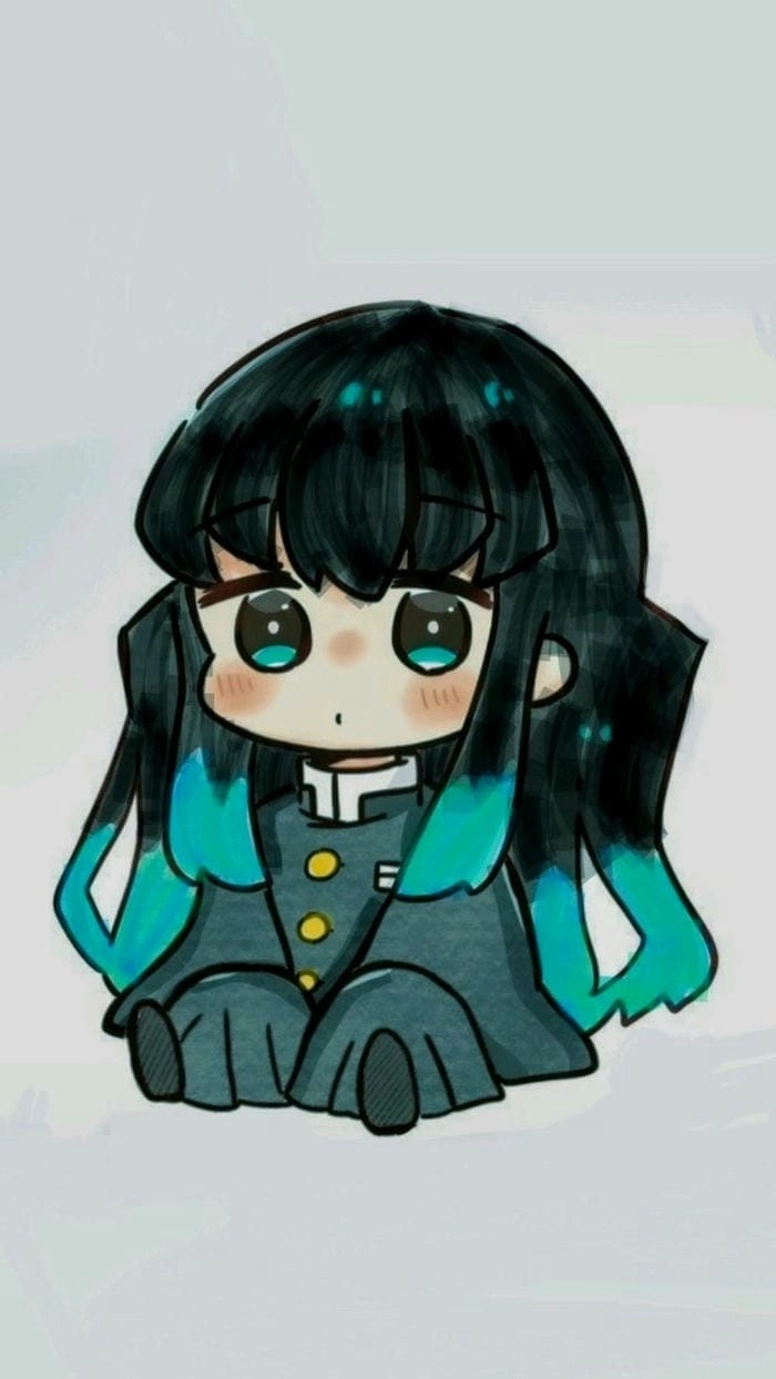 Muichiro tokito chibi cute phong cách anime