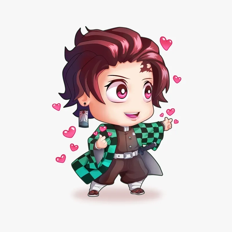 Kamado tanjiro chibi cute phong cách kawaii xinh