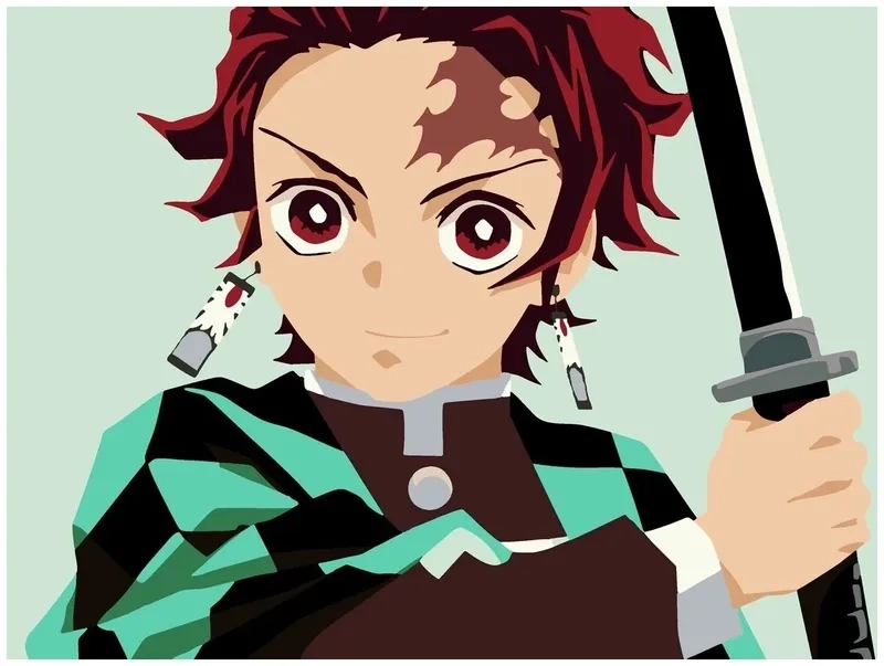 Tanjiro chibi ngầu nhưng vẫn giữ nét đáng yêu