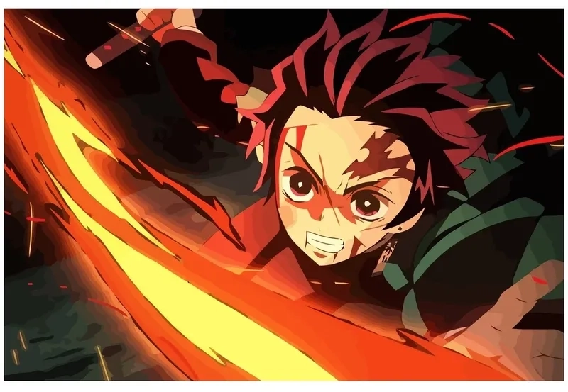 Tanjiro kamado chibi tạo hình nhỏ xinh dễ mến