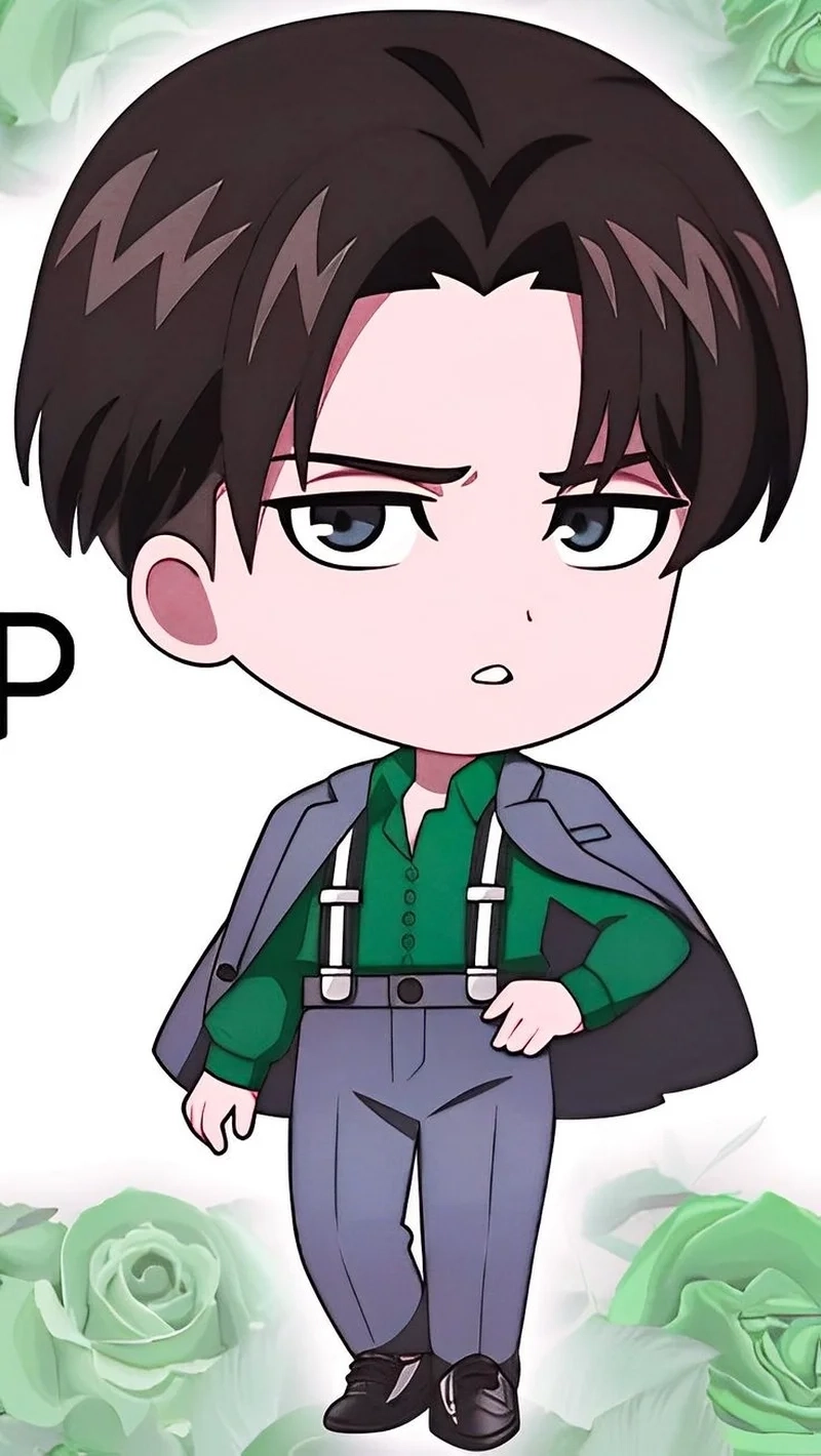 Cute chibi Levi mang lại cảm giác gần gũi.