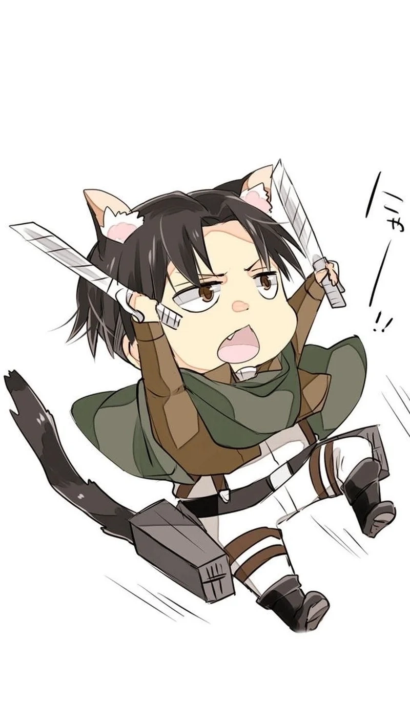 Levi Ackerman chibi wallpaper phù hợp làm hình nền.