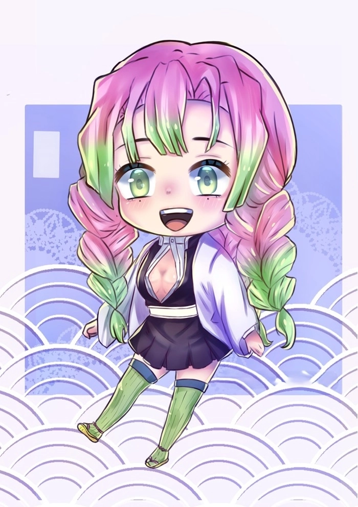 Mitsuri chibi cute khiến fan tan chảy ngay từ cái nhìn đầu tiên.