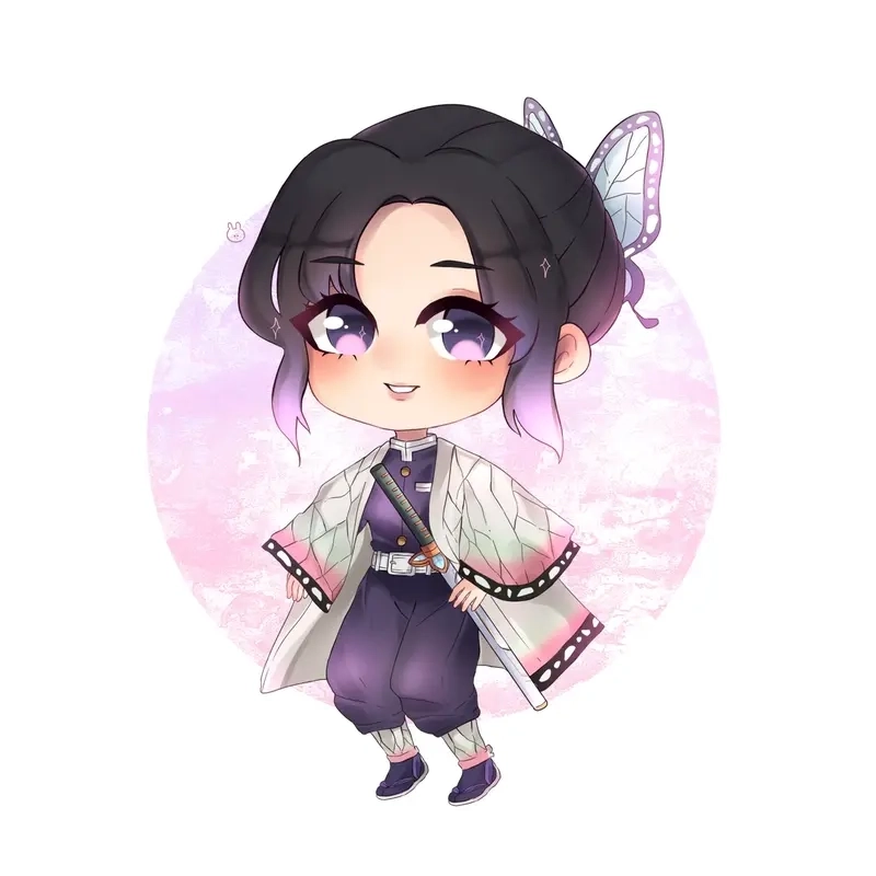 Kanao chibi cute mang vẻ đáng yêu và dịu dàng.