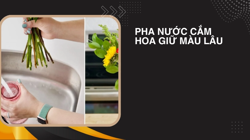 Cách pha nước cắm hoa giúp cánh hoa bền màu