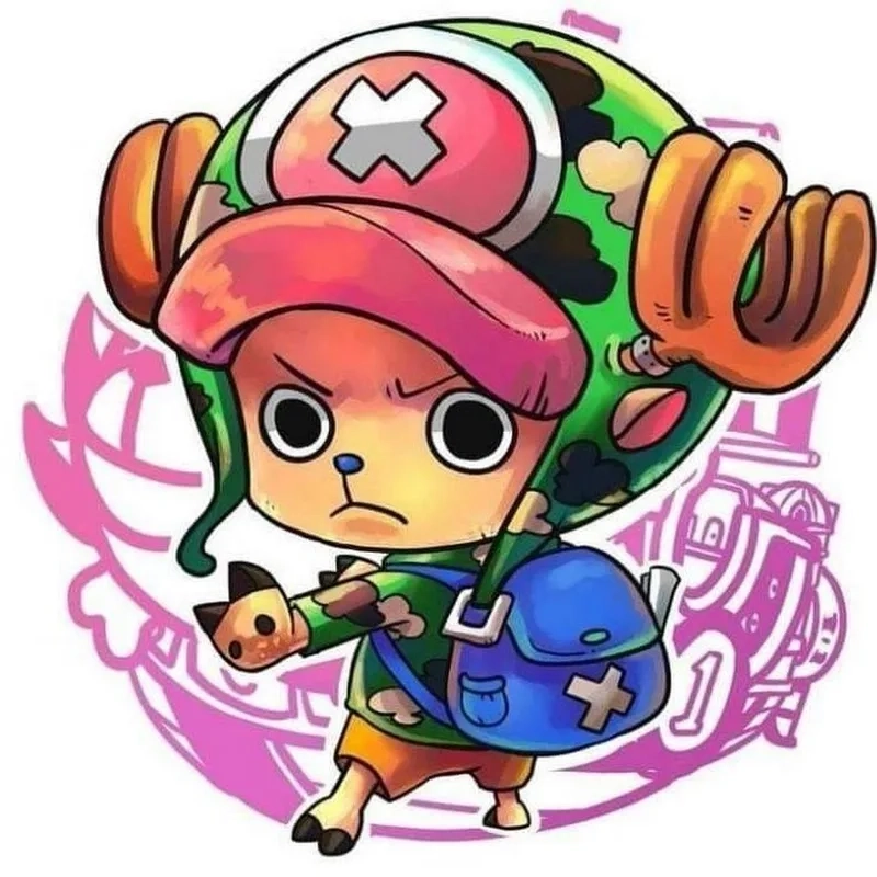 Nét vẽ nhỏ nhắn cực kỳ lôi cuốn hiện rõ qua nhân vật tony tony chopper chibi.