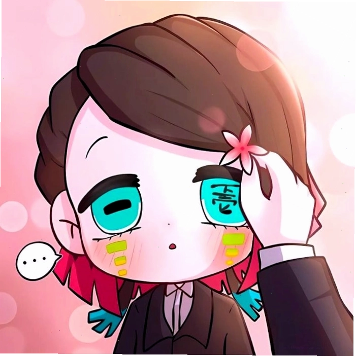 Ác quỷ anime chibi dễ thương với đôi mắt to tròn