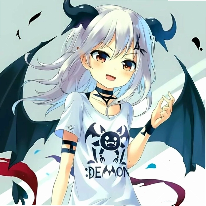 Ảnh ác quỷ anime chibi dễ thương và đáng yêu