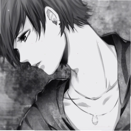 Ảnh Anime boy đen trắng buồn, thể hiện nỗi lòng sâu kín