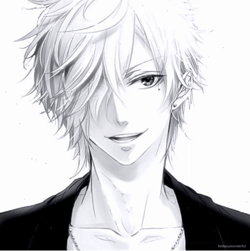 Ảnh Anime boy trắng đen đẹp trai nhất với ánh mắt cuốn hút