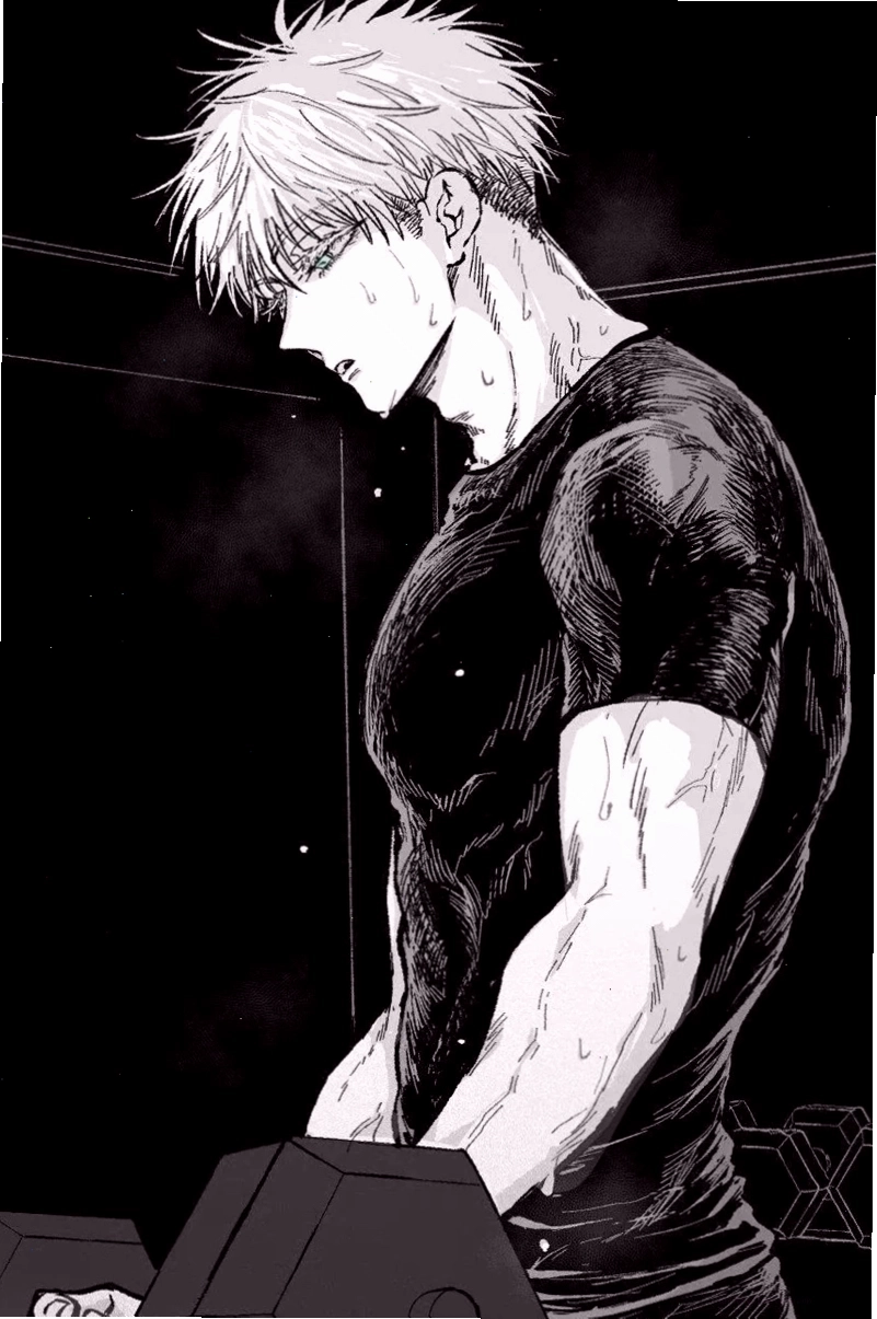 Ảnh anime nam đen trắng 2 thể hiện sự trầm tư