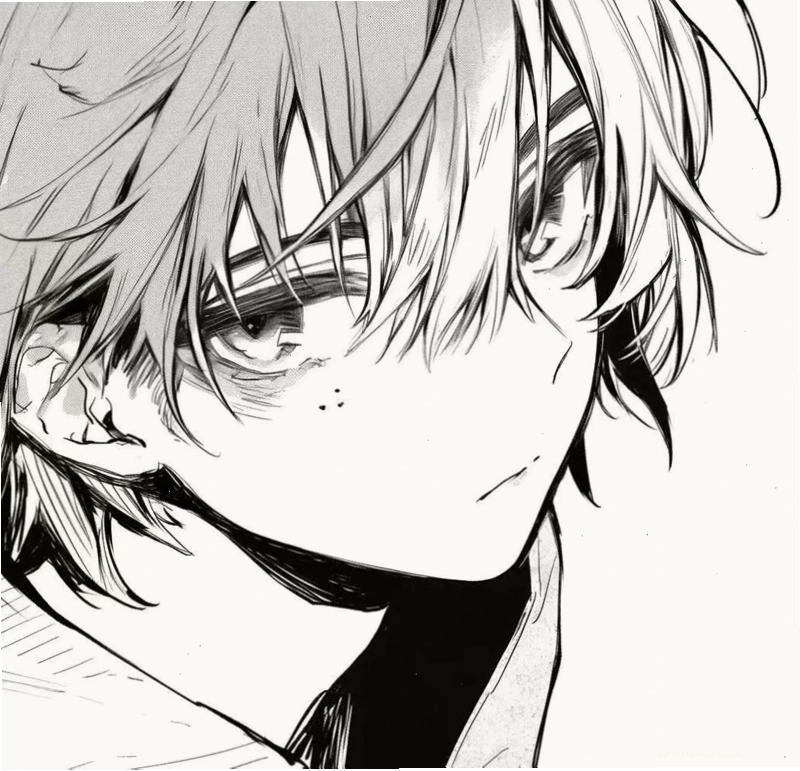 Ảnh anime nam đen trắng 8 với nét đẹp huyền bí