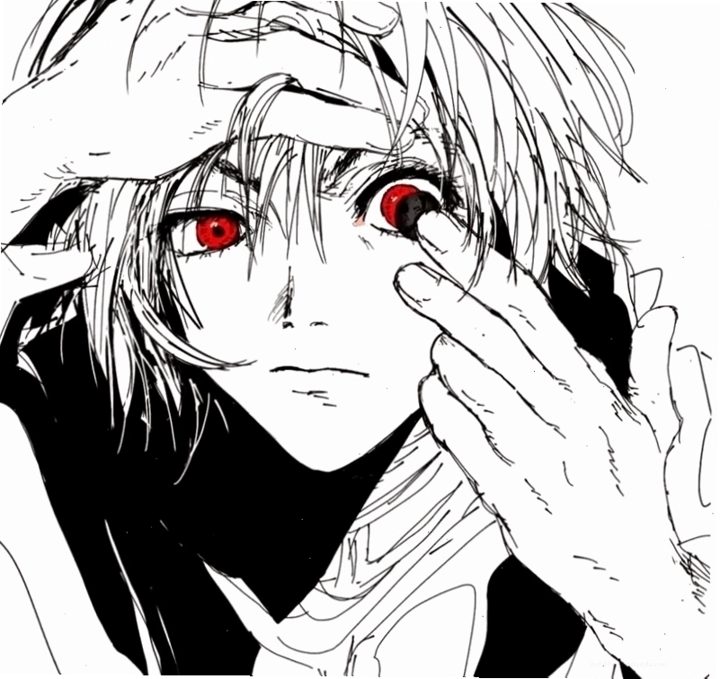 Ảnh anime nam đen trắng 9 với phong cách hành động