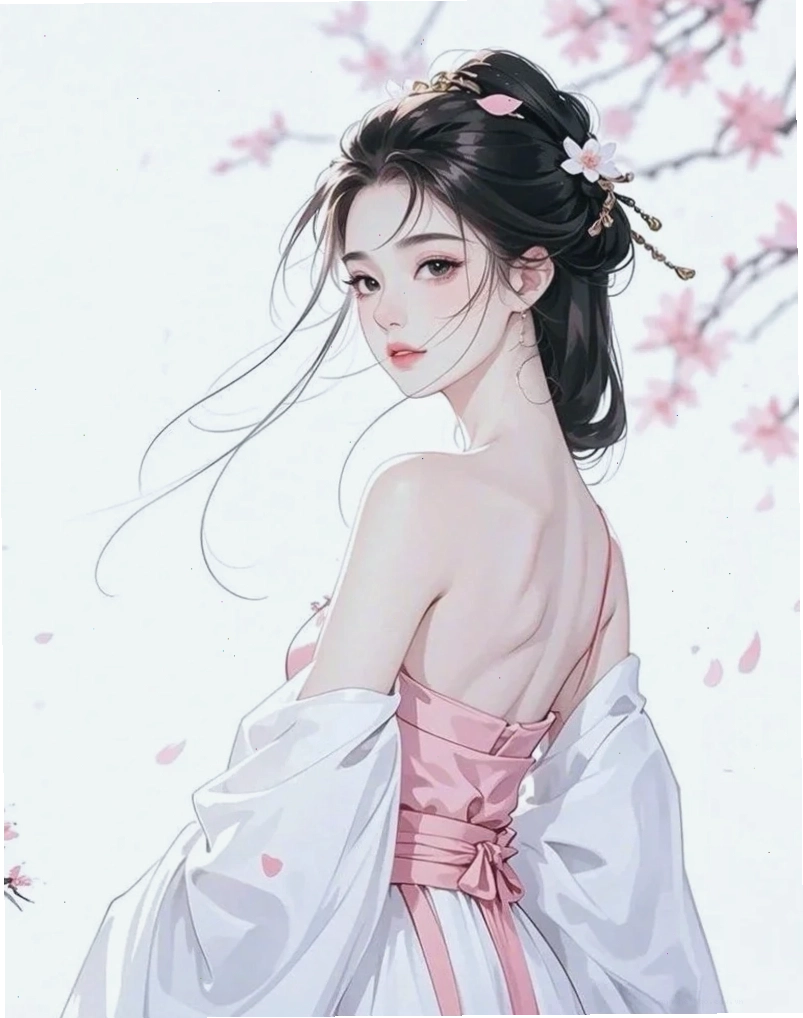 Ảnh anime nữ cổ trang Trung Quốc với trang phục lộng lẫy