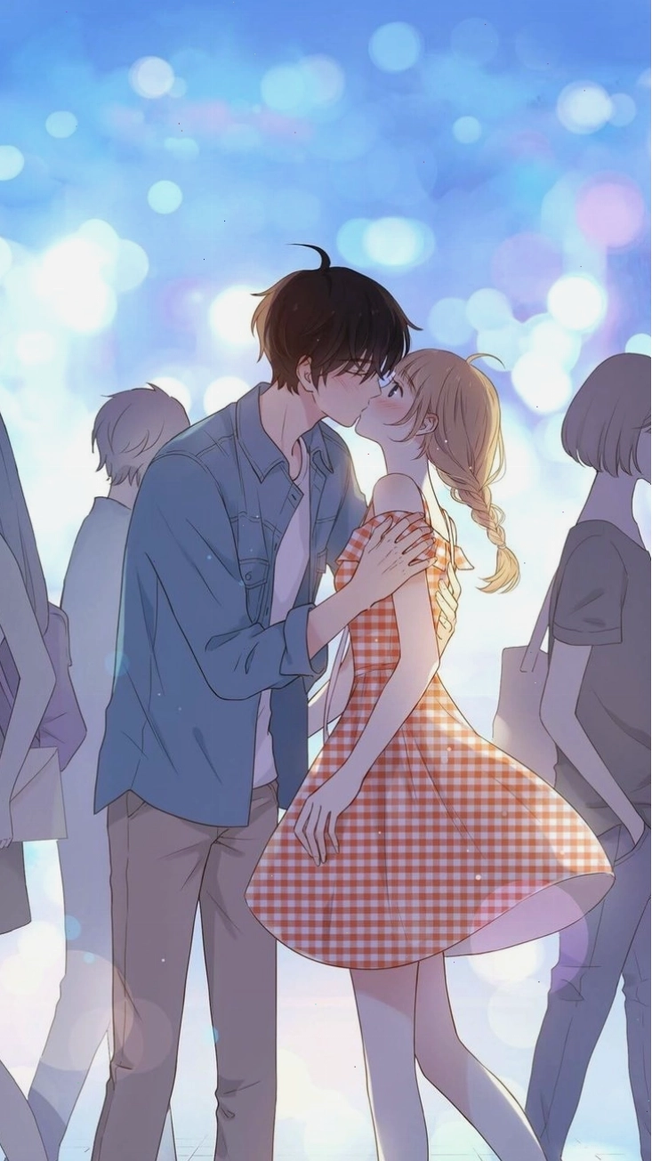 Ảnh avatar đôi tình yêu anime phong cách chibi