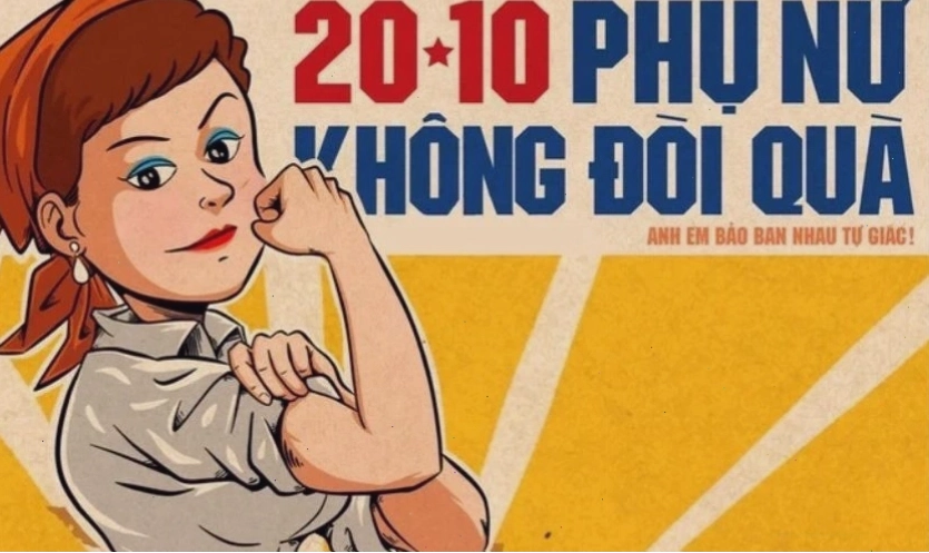 Ảnh chế 20/10 phụ nữ không đòi quà