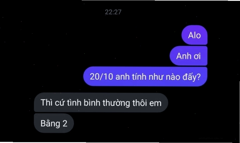 Ảnh chế tin nhắn 20/10 độc đáo