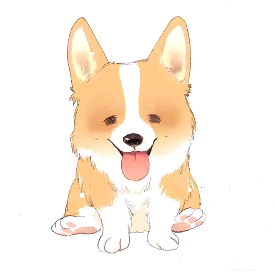 Ảnh chó chibi dễ thương với đôi mắt to tròn