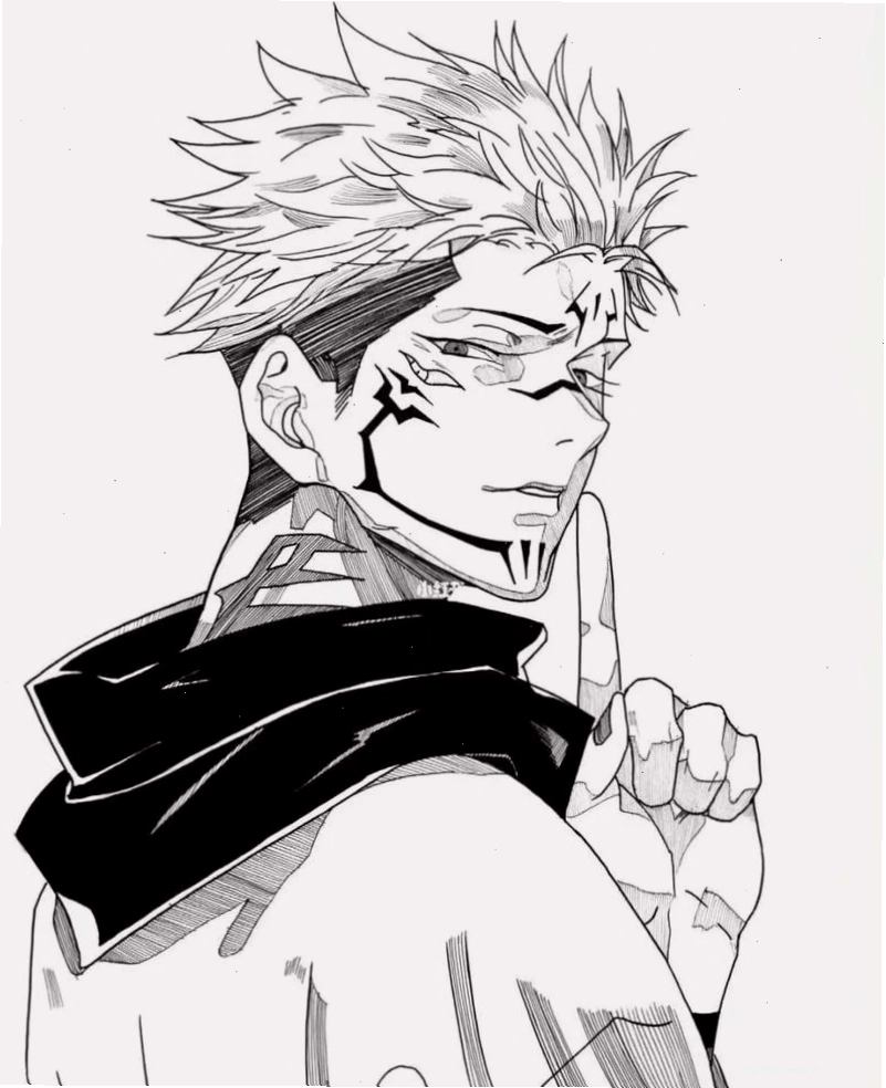 Ảnh Sukuna phiên bản manga gốc