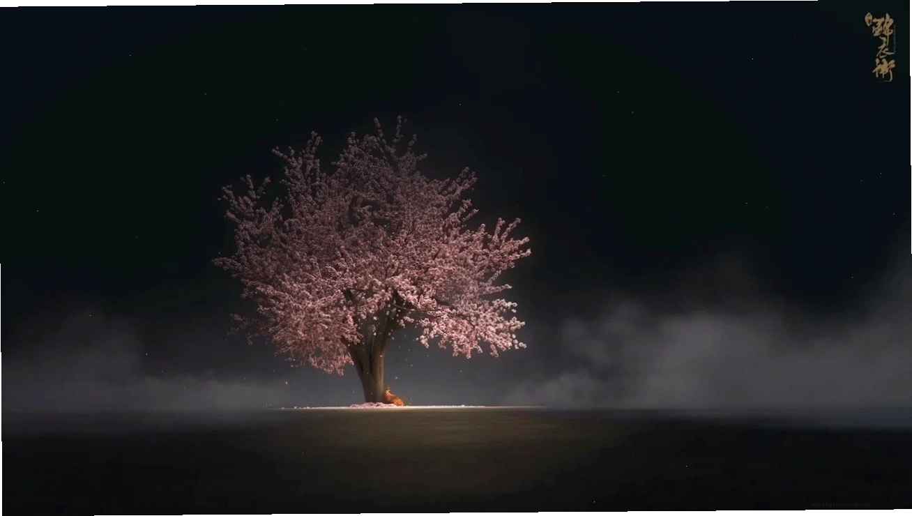 Anime background phong cách tối giản, màu sắc nhẹ nhàng