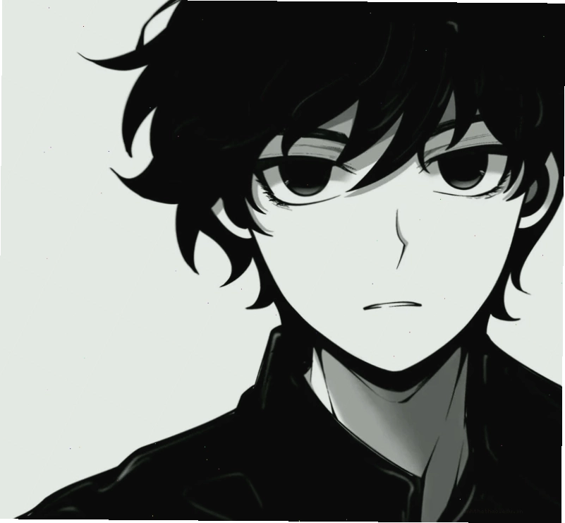 Anime nam lạnh lùng trong gam màu trắng đen đầy cuốn hút